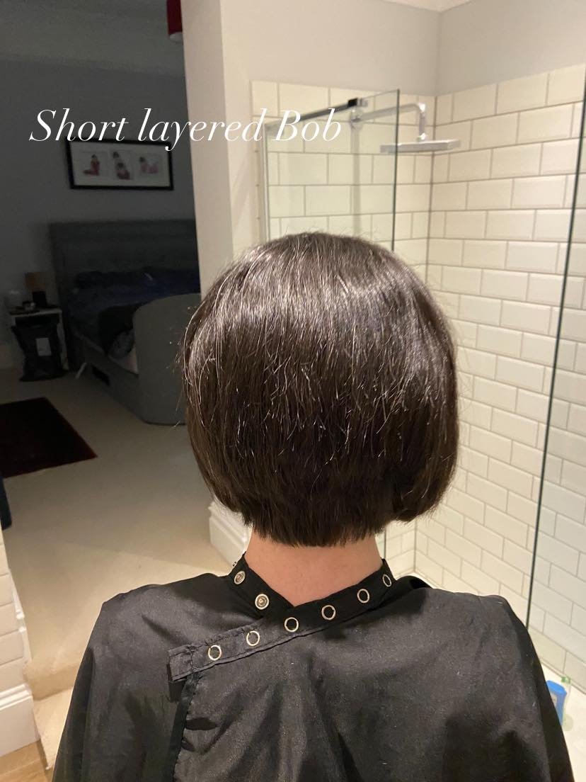Dark bob — mobile hairdresser Tunbridge Wells