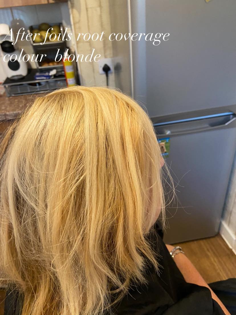 Foil highlights — mobile hairdresser Tunbridge Wells